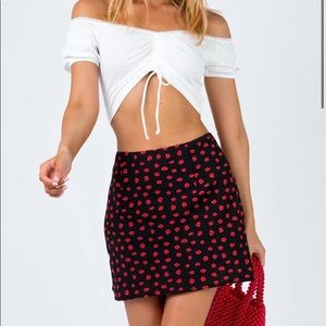 Black and red flower princess Polly miniskirt